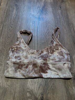 lululemon athletica Brown Tie-Dye Sports Bra